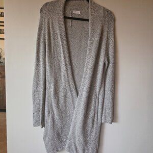Community Grey Open Front Knit Cardigan